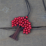 Bohemian Handmade Wooden Beads Tree of Life Necklace