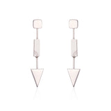 Earrings for Women Luxury Platinum Plated Simple Geometric Pendant Ear Stud Best Gift