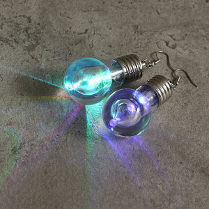 Cute LED Bulb Flashing Earrings Party Accessories for Women