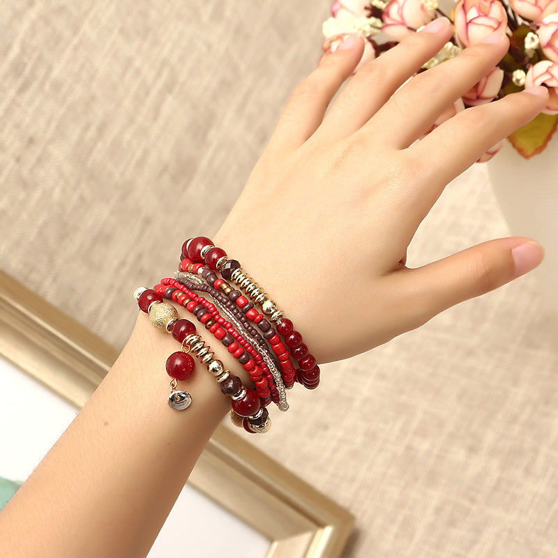 Bohemian Bracelet Beads Multilayer Retro Bracelet For Women