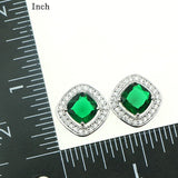 Green Cubic Zirconia White Zircon Jewelery Sterling Silver 925 Jewelry Sets For Women Wedding Necklace/Ring/Earrings/Pendant 