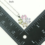 New Style 925 Sterling Silver Jewelry Sets For Women Flower With Multicolor Zircon Earrings/Pendant/Necklace/Ring/Bracelet Gift