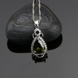  925 Sterling Silver Jewelery Olive Green Cubic Zirconia  Jewelry Sets For Women Earrings/Pendant/Necklace/Ring/Bracelet