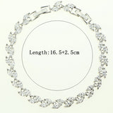 Flower 925 Silver Jewelry Sets Lovely White Zircon Stone For Women Wedding Pendant/Ring/Bracelet /Necklace/Earrings