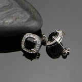 Black Cubic Zirconia White CZ 925 Sterling Silver Jewelry Sets For Women Earrings/Pendant/Ring/Bracelet/Necklace Set