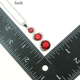 Square Red Garnet Jewelry Sets 925 Sterling Silver For Women Long Drop Earrings/Bracelet/Pendant/Ring/Necklace Free Gift Box