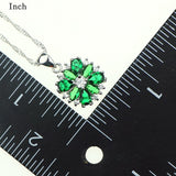  2017 New Style Green Created Emerald Zircon 925 Sterling Silver Jewelry sets For Women Earrings/Pendant/Necklace/Ring Gift Box