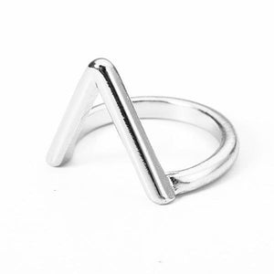 Gold Silver Plated V Shape Arrow Shape Knuckle Finger Ring