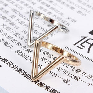 Gold Silver Plated V Shape Arrow Shape Knuckle Finger Ring