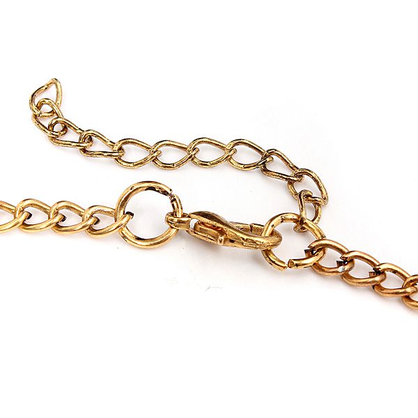 Vintage Gold Plated Tassel Statement Bib Choker Necklace For Women