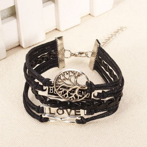 Best Friend Multilayer Love Infinite Symbols Bracelet Leather Woven Bracelets