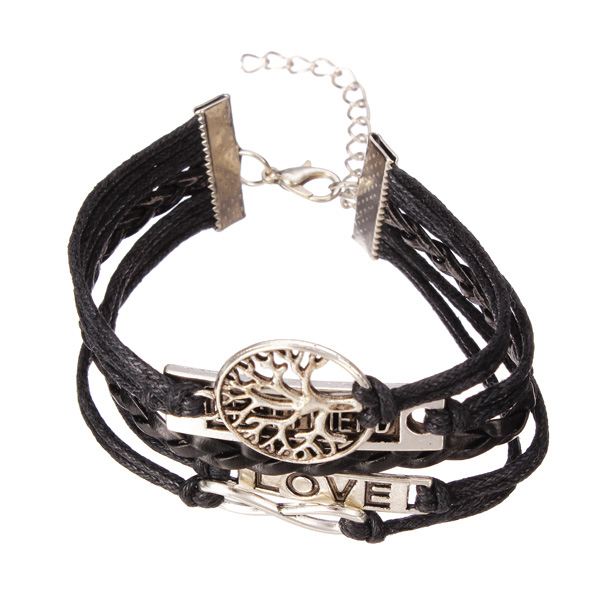 Best Friend Multilayer Love Infinite Symbols Bracelet Leather Woven Bracelets