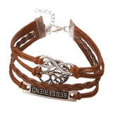 Best Friend Multilayer Love Infinite Symbols Bracelet Leather Woven Bracelets