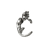 Unisex 1pc Lovely Long Tail Leopard Cat Ear Stud Creative Puncture Earrings for Men Women