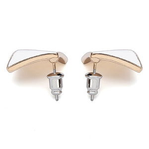 Candy Color Alloy Oil Rhombus Ear Stud Earrings Women Jewelry