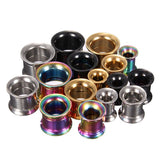 1pc Stainless Steel Flared Ear Plug Hollow Expander Tunnel Piercing