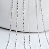 Multi-styles 925 Sterling Silver Link Chain Lobster Clasp Necklace