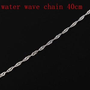 Multi-styles 925 Sterling Silver Link Chain Lobster Clasp Necklace