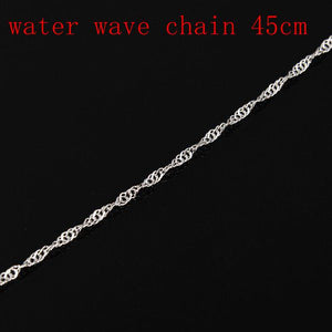 Multi-styles 925 Sterling Silver Link Chain Lobster Clasp Necklace