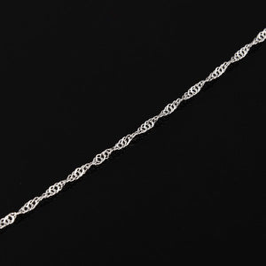 Multi-styles 925 Sterling Silver Link Chain Lobster Clasp Necklace