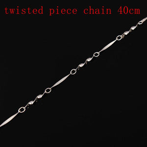 Multi-styles 925 Sterling Silver Link Chain Lobster Clasp Necklace