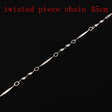 Multi-styles 925 Sterling Silver Link Chain Lobster Clasp Necklace