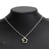 Silver Full Rhinestone Hollow Star Moon Pendant Necklace For Women