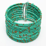 Bohemia Handmade Multilayer Circle Charm Beads Bracelet Bangle