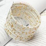 Bohemia Handmade Multilayer Circle Charm Beads Bracelet Bangle