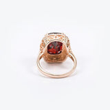 Italina 18K Rose Gold Plated Crystal Zircon Geometric Finger Ring