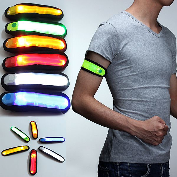 LED Safety Reflective Armband Flashing Strap Belt Bracelet Unisex