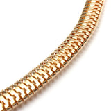 Bib Silver Gold Metal Crystal Snake Chain Choker Necklace For Women