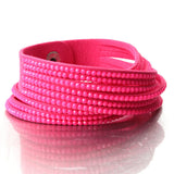 Multilayer Rhinestone Leather Wrap Bracelet Bangle For Women