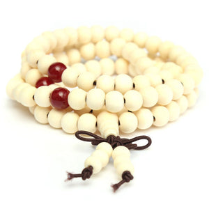 108Pcs 8mm Multilayer Sandalwood Buddha Prayer Beads Bracelet Necklace