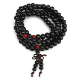 108Pcs 8mm Multilayer Sandalwood Buddha Prayer Beads Bracelet Necklace