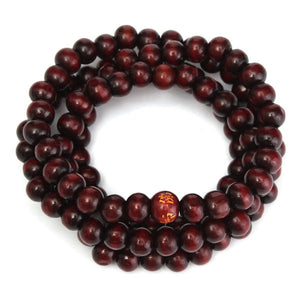 108Pcs 8mm Multilayer Sandalwood Buddha Prayer Beads Bracelet Necklace