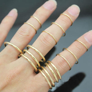 16pcs Punk Stack Thin Plain Band Finger Above Knuckle Rings Set