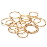 16pcs Punk Stack Thin Plain Band Finger Above Knuckle Rings Set