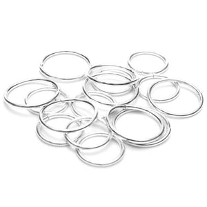 16pcs Punk Stack Thin Plain Band Finger Above Knuckle Rings Set