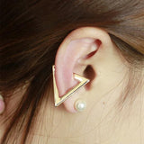 Punk Multicolor Triangle Alloy Ear Cuff Clip Earring For Women