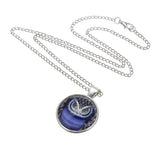 Lovely Owl Glass Cabochon Silver Plated Chain Pendant Necklace Unisex