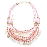 Bohemia Crystal Teardrop Water Drop Multilayer Pendant Statement Necklace