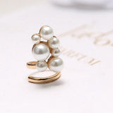 Gold Plated Women Jewelry Flower Cute Cat Pearl Nail Ring