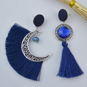 Bohemian Crystal Moon Drop Earrings Dangle women's Earrings