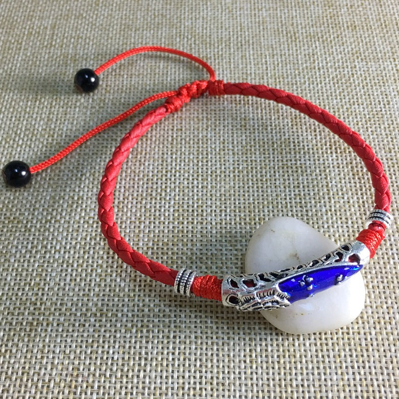 Unisex Lucky Red Rope Ethnic Adjustable Anklet