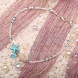 Bohemian Pearls Starfish Charms Anklets Summer Shell