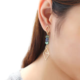 Luxury 18K Gold Plated Geometric Drop Earrings Elegant Ear Stud Best Gift for Women