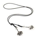 Unisex Ethnic Apricot Leaves Pendant Handmade Long Necklaces