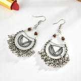 Ethnic Exaggerated Multielement Triangle Fan Shaped Earring