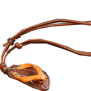 Genuine Leather Flip-Flops Outdoor Beach Necklace